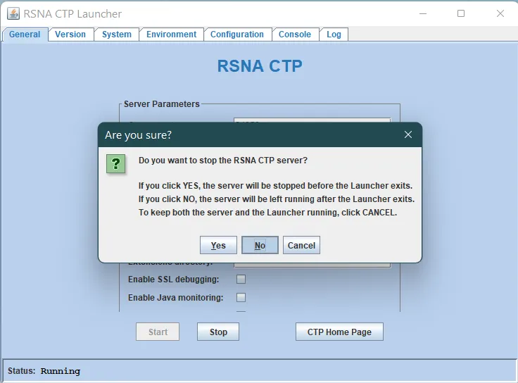 Close launcher prompt