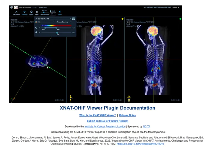 OHIF viewer homepage
