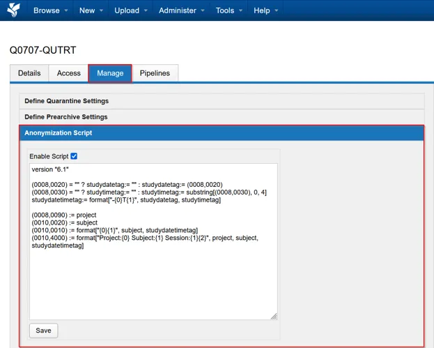 Project anonymiser script